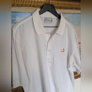 Augusta National Master's Pique White Polo Shirt XL